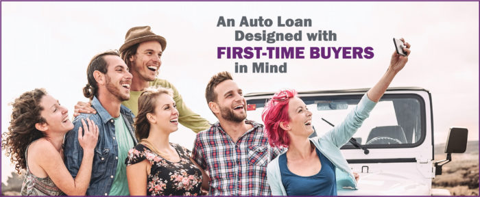 Young people enjoying the time together taking group picture affront of their new car from Northern Colorado Credit Union Credit Builder Auto Loan