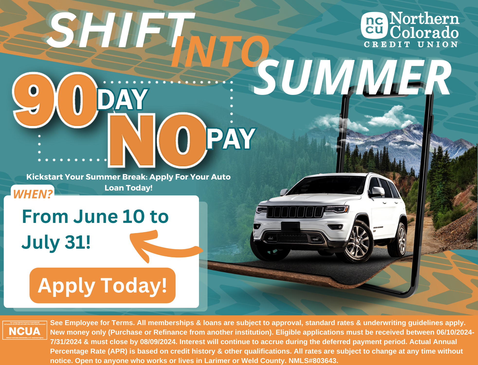 90 Day No Pay! Northern Colorado Credit Union Northern Colorado Credit Union
